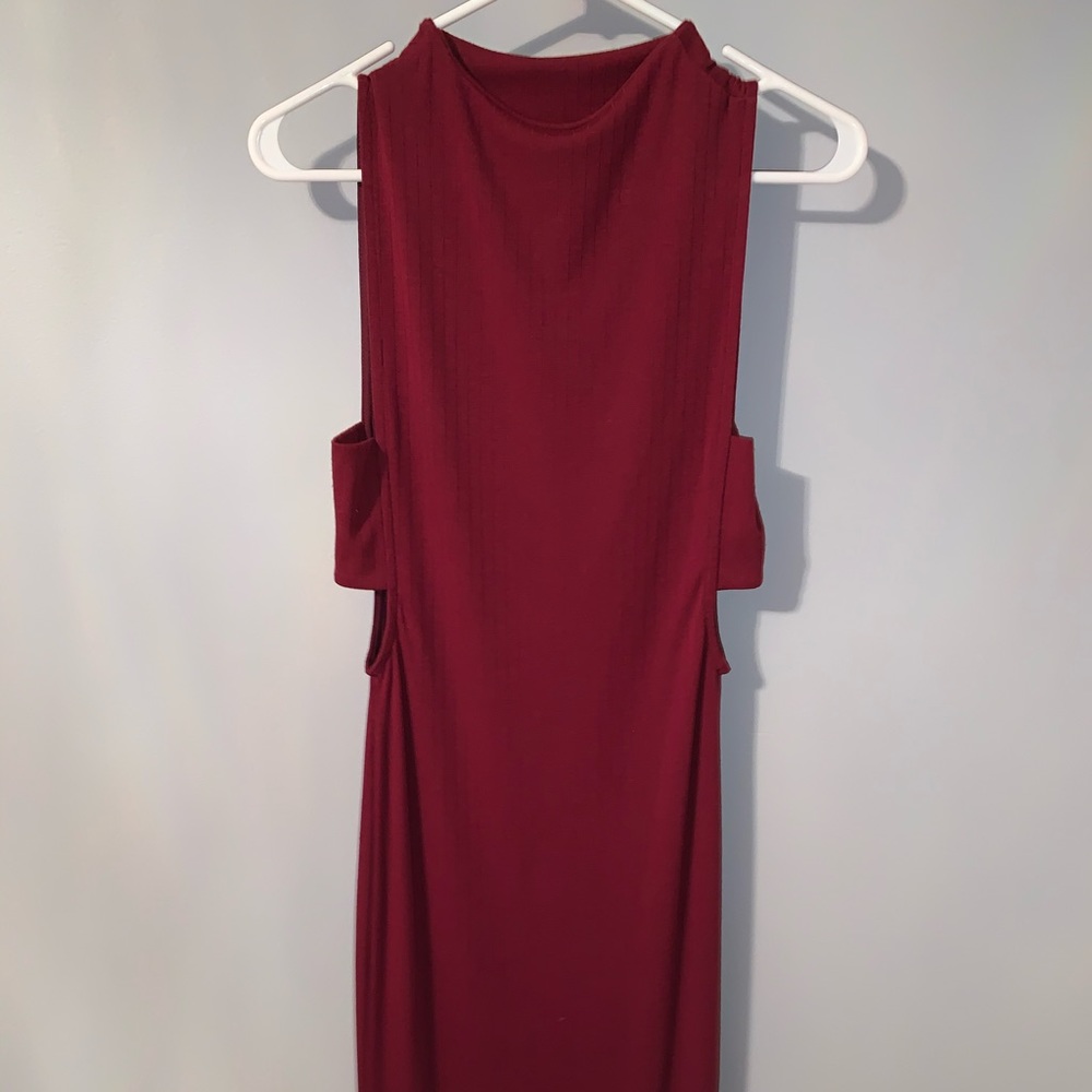 Long Cranberry colored Dress